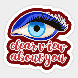 Clear View about You Sticker